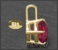 Preview: Rubin Gold Anhänger mit 9mm; 4,42ct, 585 Gelbgold, 14 Karat Damen Gleiter